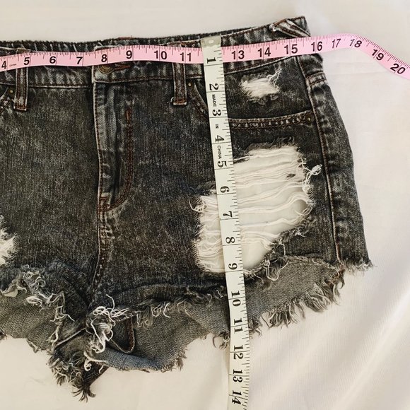 High Rise Short Distressed Jean Shorts - Mossimo by Target - Grey - Picture 9 of 10
